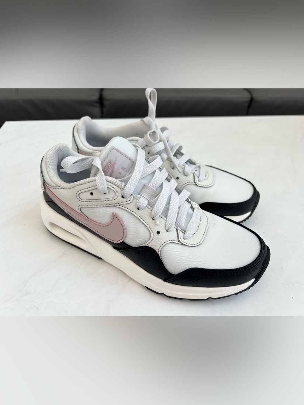 Nike Air Max SC, Platinum Tint/Black/Sail/Platinum Violet, Size 6
